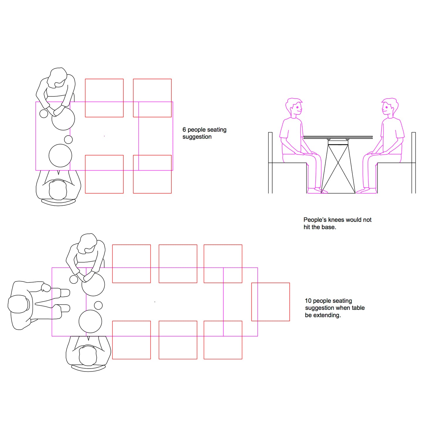 106" Modern Grey Marble Expandable Dining Table for 6-10