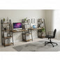 Walnut Writing Desk with 2 Desktop and 3 Bookshelves