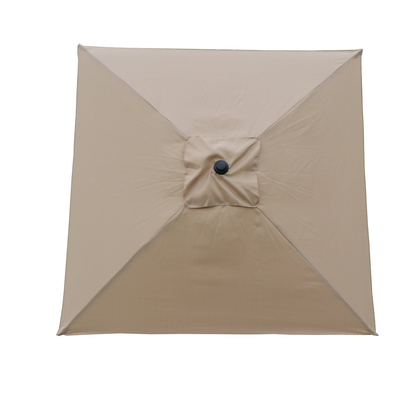 6.5FT Square Patio Umbrella with Tilt & Crank, Vented Outdoor Market Umbrella, Tan