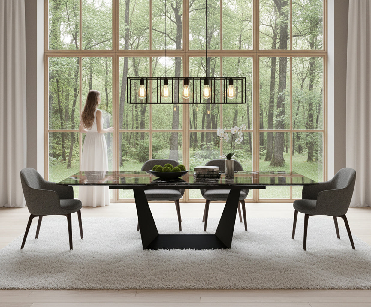 8684MSC ceramic extendable dining table