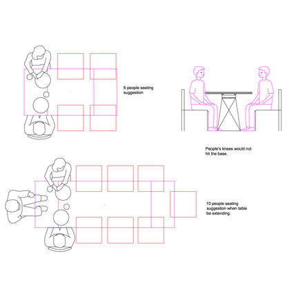 106" Modern Grey Marble Expandable Dining Table for 6-10