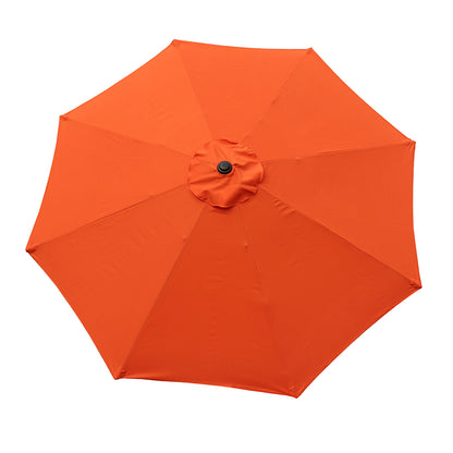 9FT Round Patio Umbrella with Tilt & Crank, Vented Outdoor Market Umbrella, Orange