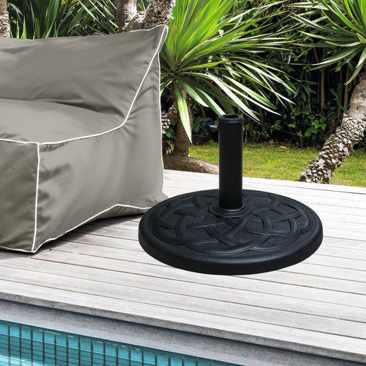 Free Standing Round Black Resin Umbrella Base