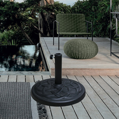 Free Standing Round Black Resin Umbrella Base