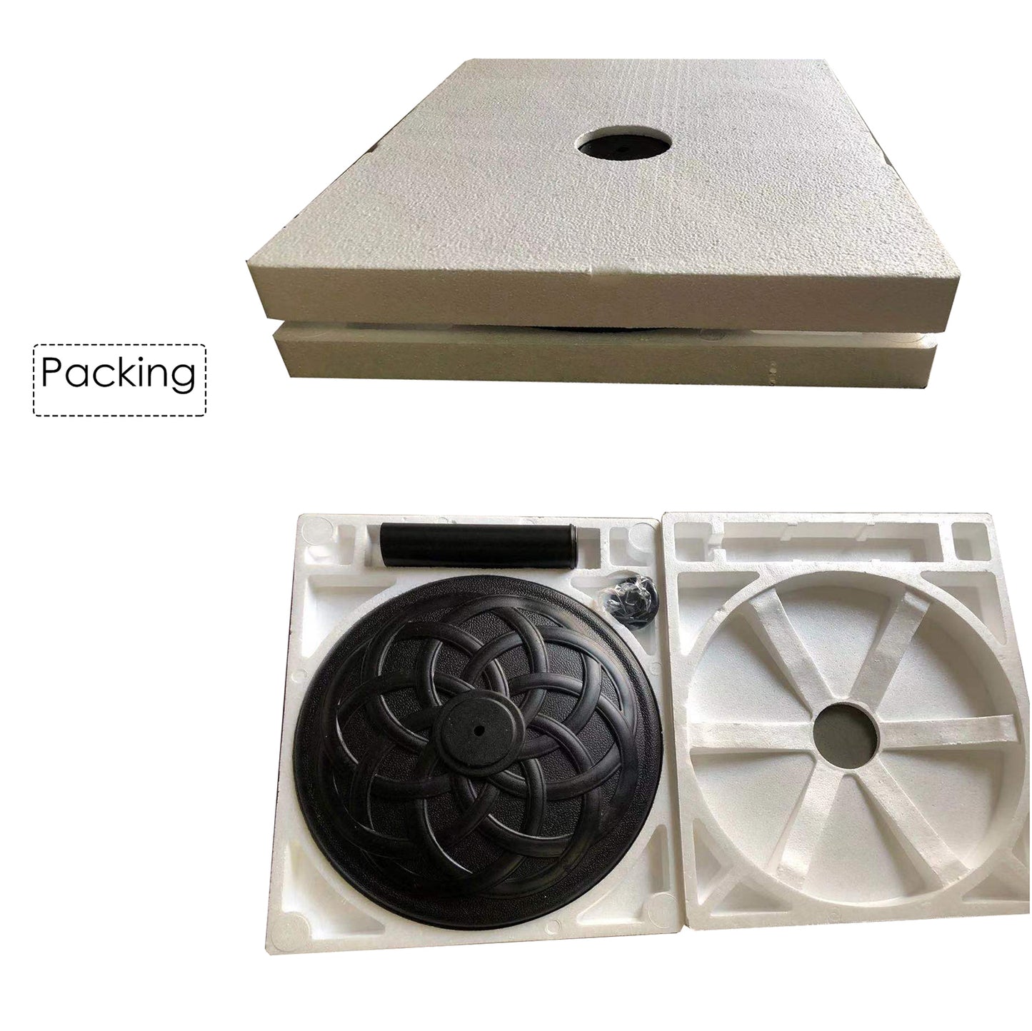 Free Standing Round Black Resin Umbrella Base