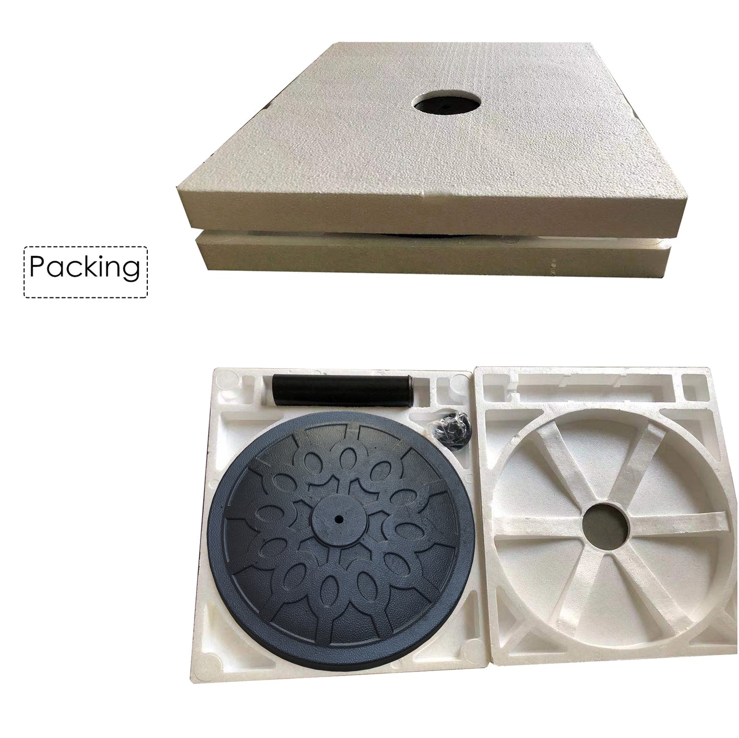 Free Standing Round Black Resin Umbrella Base