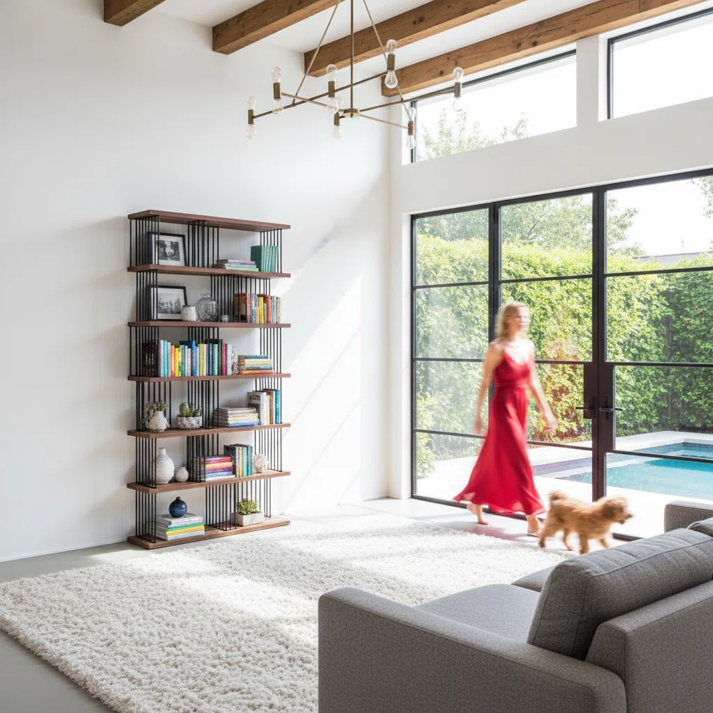 86.81'' H x 47.24'' W Metal Etagere Bookcase