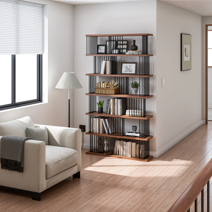 86.81'' H x 47.24'' W Metal Etagere Bookcase