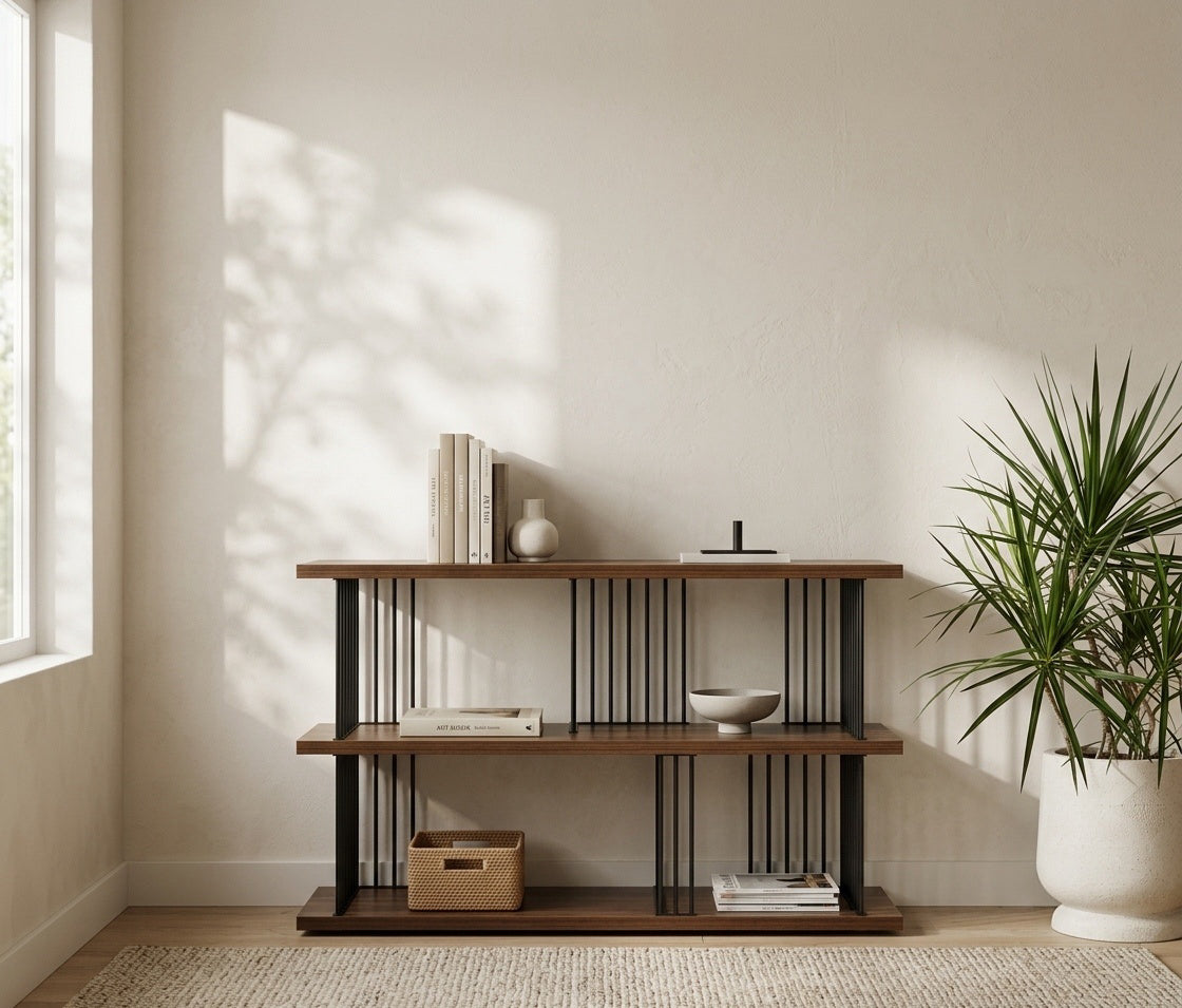 Minimalist 3-Tier Display Shelf for Living Room and Office