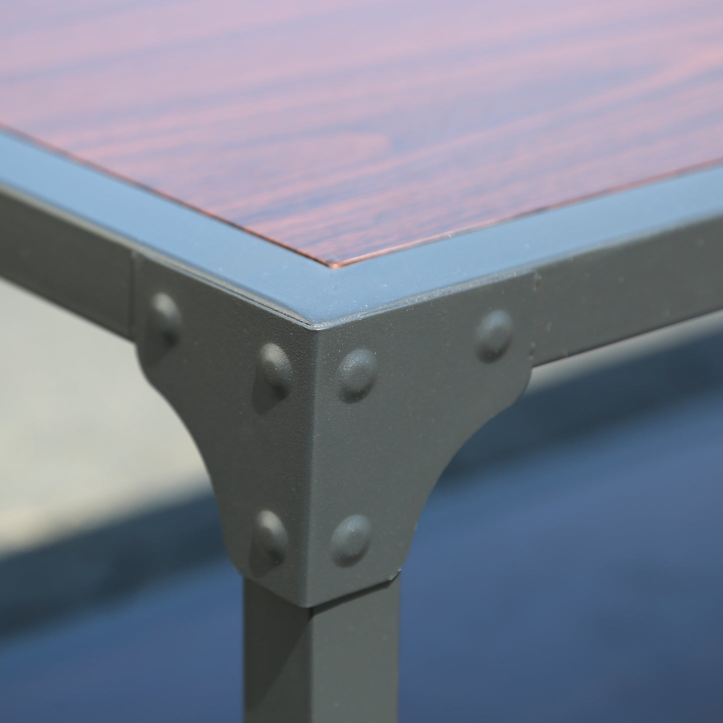 39.37" Industrial Coffee Table with Storage Shelf, Rustic Wood Living Room Table with Metal Frame, Small Center Table