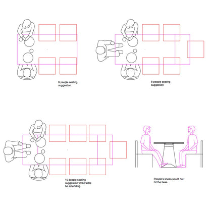 70.8–106" Extendable Ceramic Dining Table with Black Pedestal Base