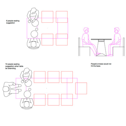 Modern 106" Extendable Glass Dining Table for 6–10, Black Pedestal Base