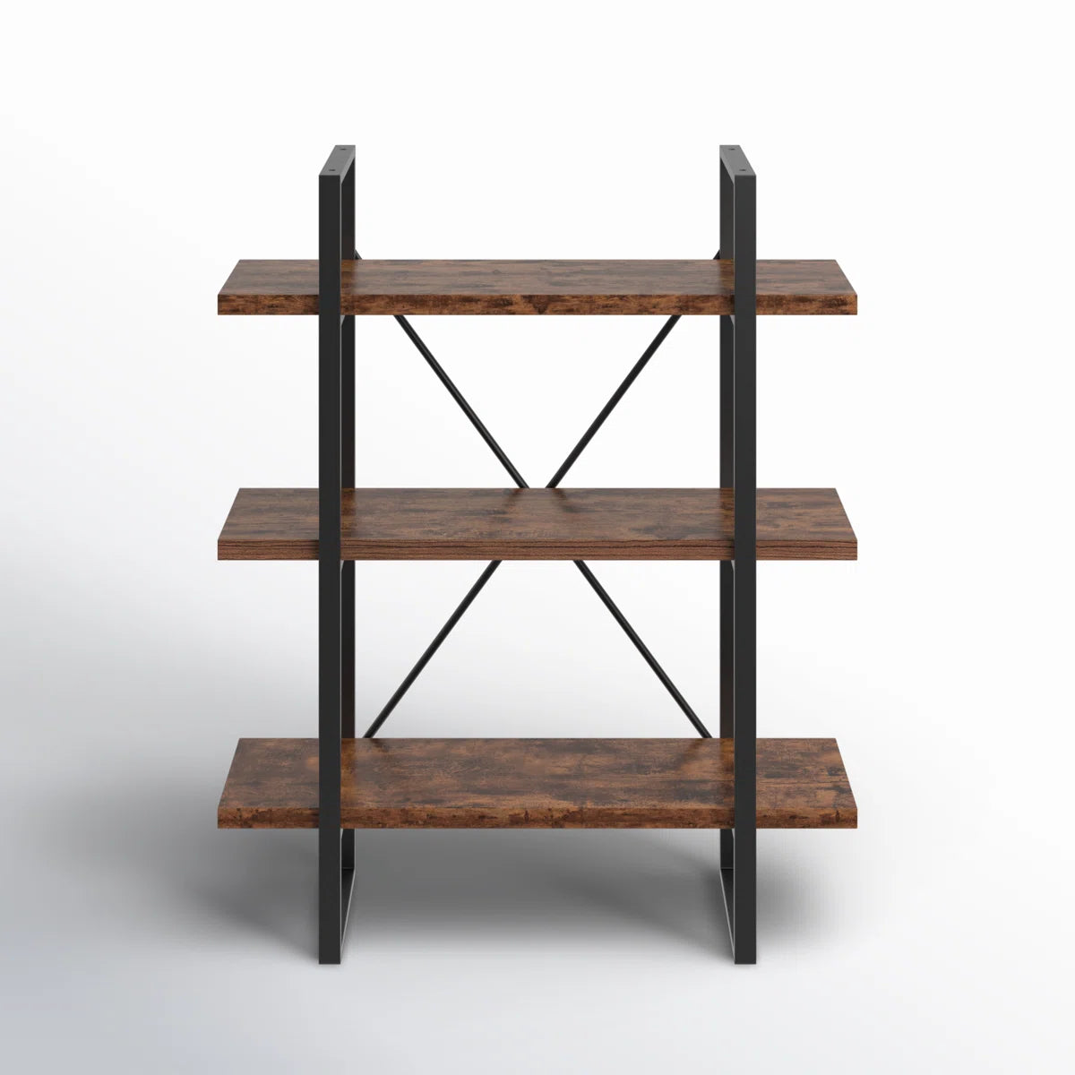 43" Tall Open Bookcase with Wood-Look Shelves
