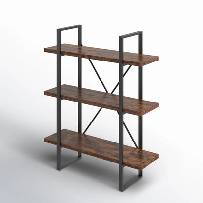 43" Tall Open Bookcase with Wood-Look Shelves