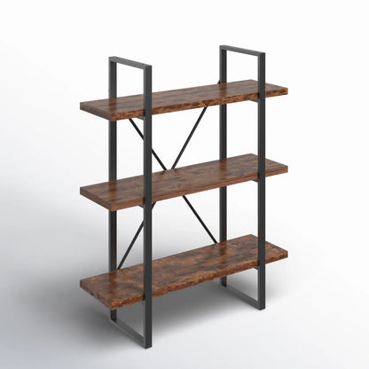 43" Tall Open Bookcase with Wood-Look Shelves