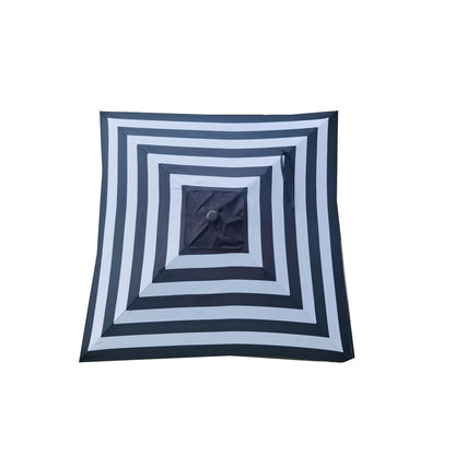 6.5ft Square Patio Umbrella with Tilt & Crank, Outdoor Market Umbrella in Black & White Stripe