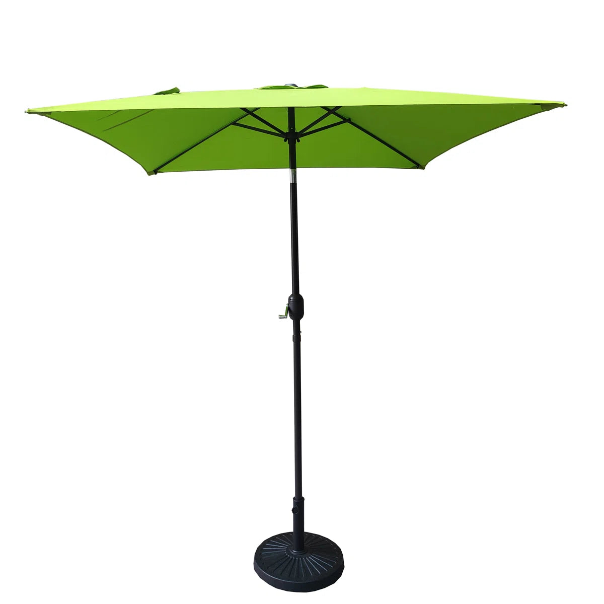 6.5FT Square Patio Umbrella with Tilt & Crank, Vented Outdoor Market Umbrella, Lime Green