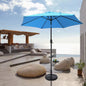 7.5FT Round Patio Umbrella with Tilt & Crank, Vented Outdoor Market Umbrella, Blue