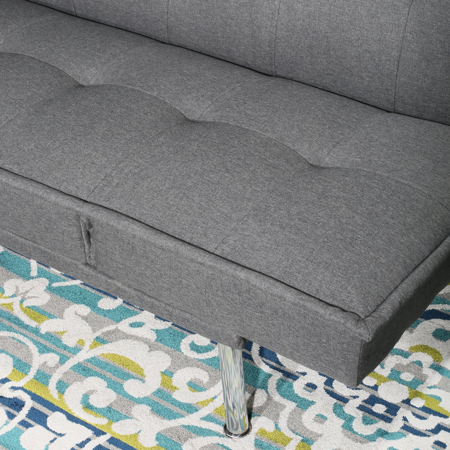 Modern Convertible Futon Sofa Bed – Adjustable Backrest Sleeper for Small Spaces