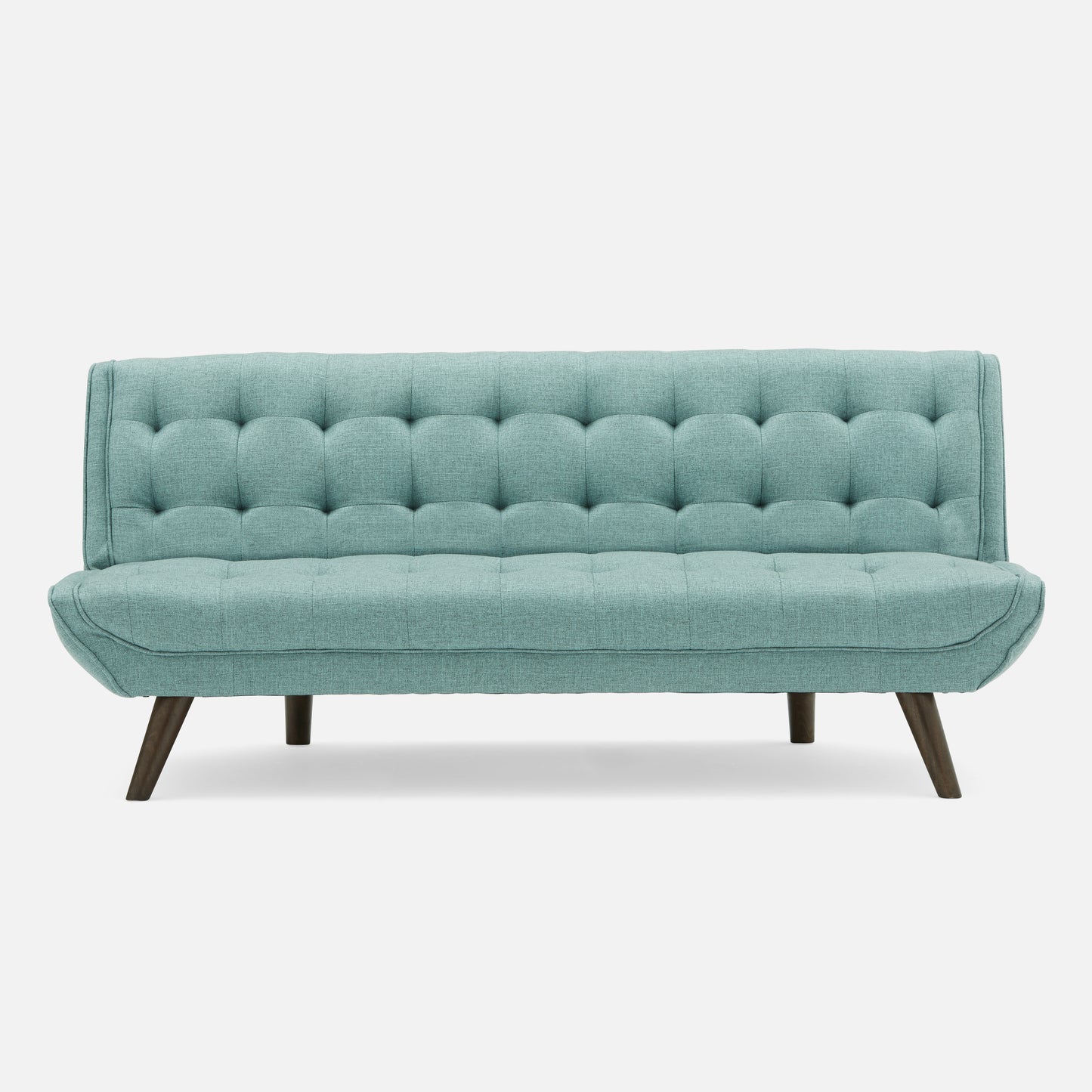 Modern Cotton Blend Convertible Sofa Bed – Teal Fabric