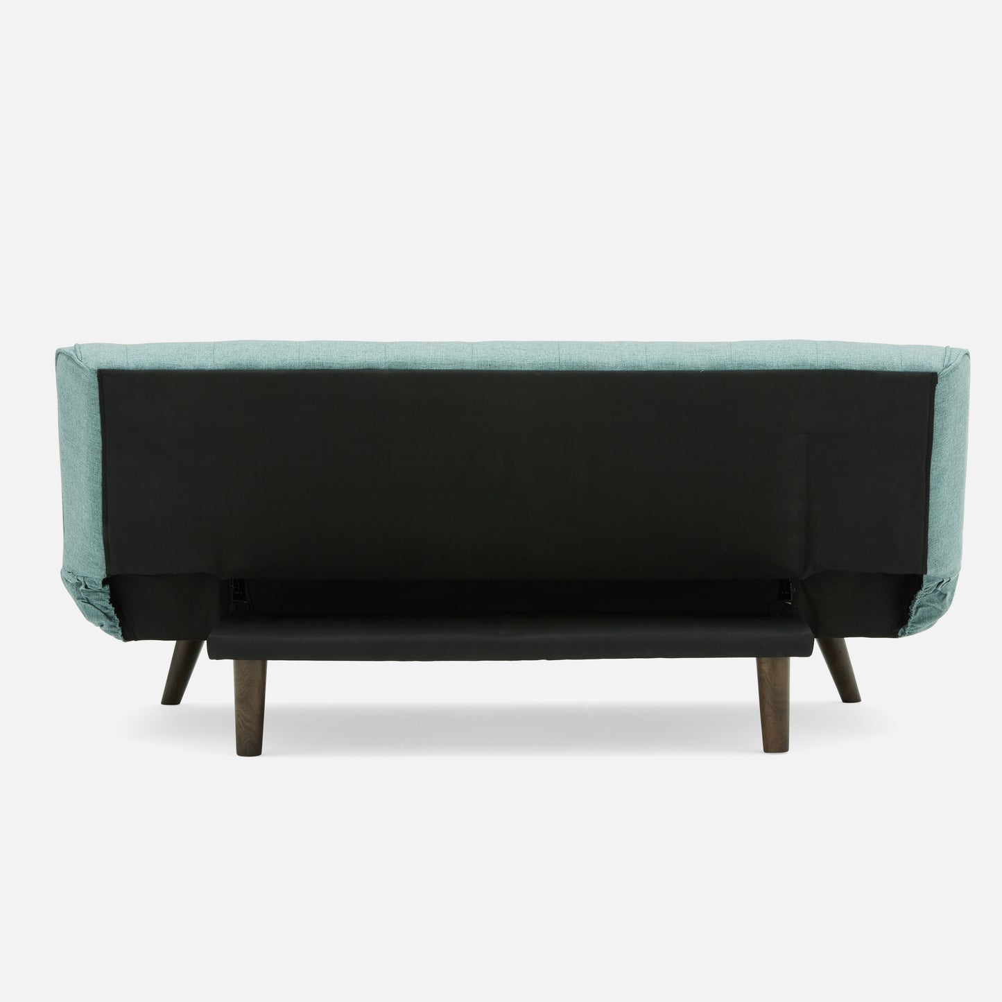 Modern Cotton Blend Convertible Sofa Bed – Teal Fabric