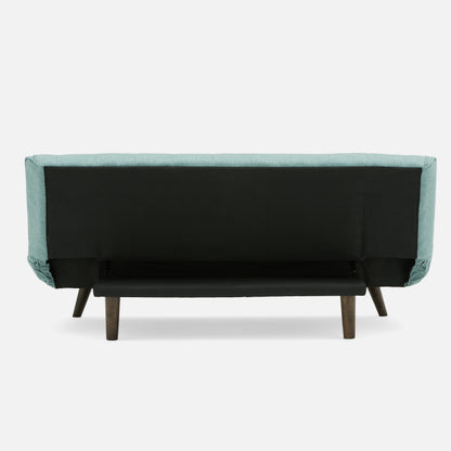 Modern Cotton Blend Convertible Sofa Bed – Teal Fabric