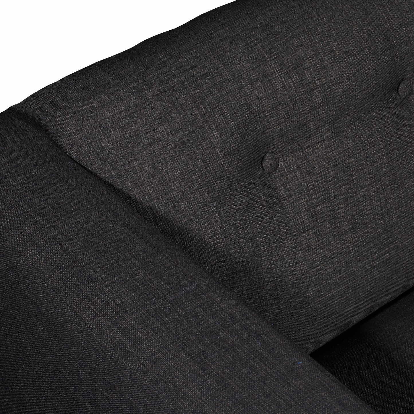 2-Piece Dark Gray Upholstered Sofa & Loveseat Set, Modern Fabric Couch Set with Solid Wood Frame and Foam Cushions