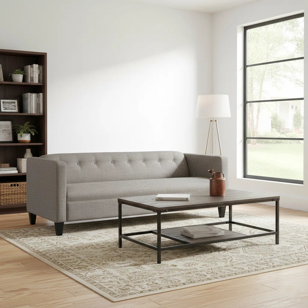80” Modern Upholstered Sofa with Button-Tufted Back – Contemporary Couch for Living Room