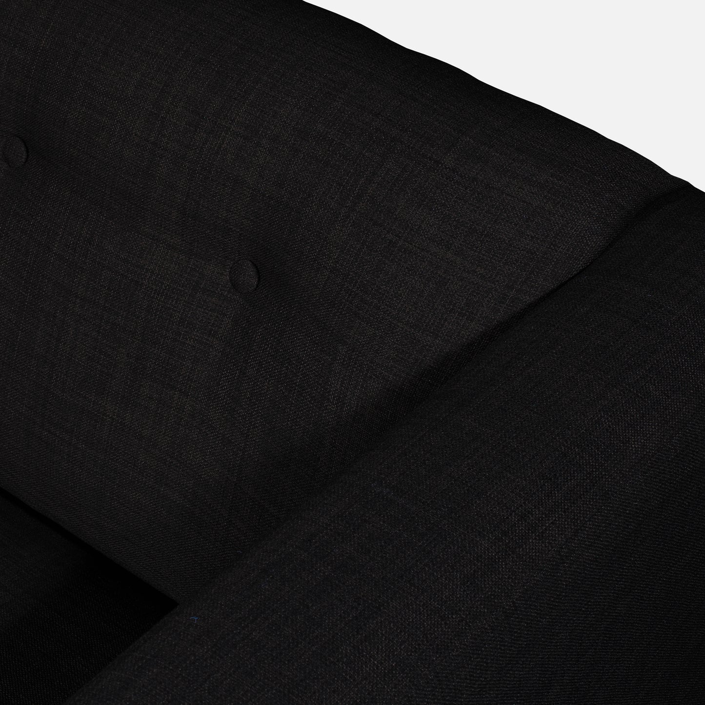 2-Piece Black Upholstered Sofa & Loveseat Set, Modern Fabric Couch Set with Solid Wood Frame and Foam Cushions