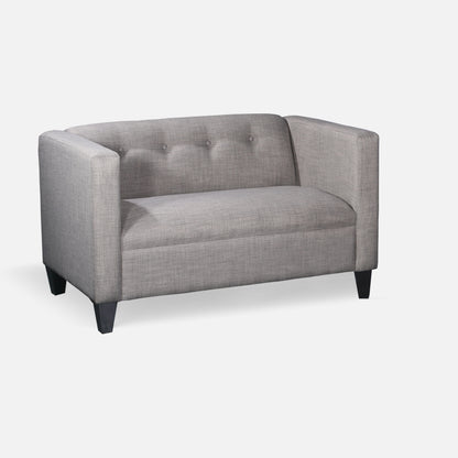 50" Button Tufted Upholstered Loveseat Sofa, Modern Fabric Small Couch, Gray
