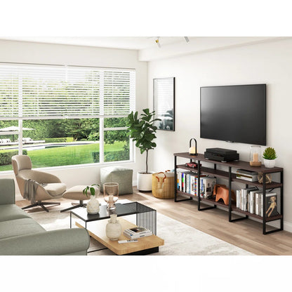 TV 180-9001X2  Modular TV Stand for TVs up to 78", Customizable 3-Tier Media Console with Expandable Powder-Coated Metal Frame