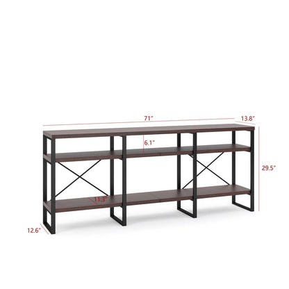 TV 180-9001X2  Modular TV Stand for TVs up to 78", Customizable 3-Tier Media Console with Expandable Powder-Coated Metal Frame