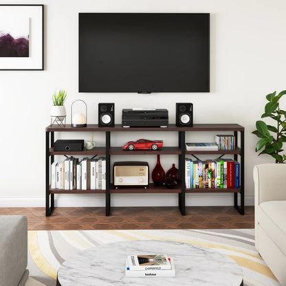 TV 180-9001X2  Modular TV Stand for TVs up to 78", Customizable 3-Tier Media Console with Expandable Powder-Coated Metal Frame