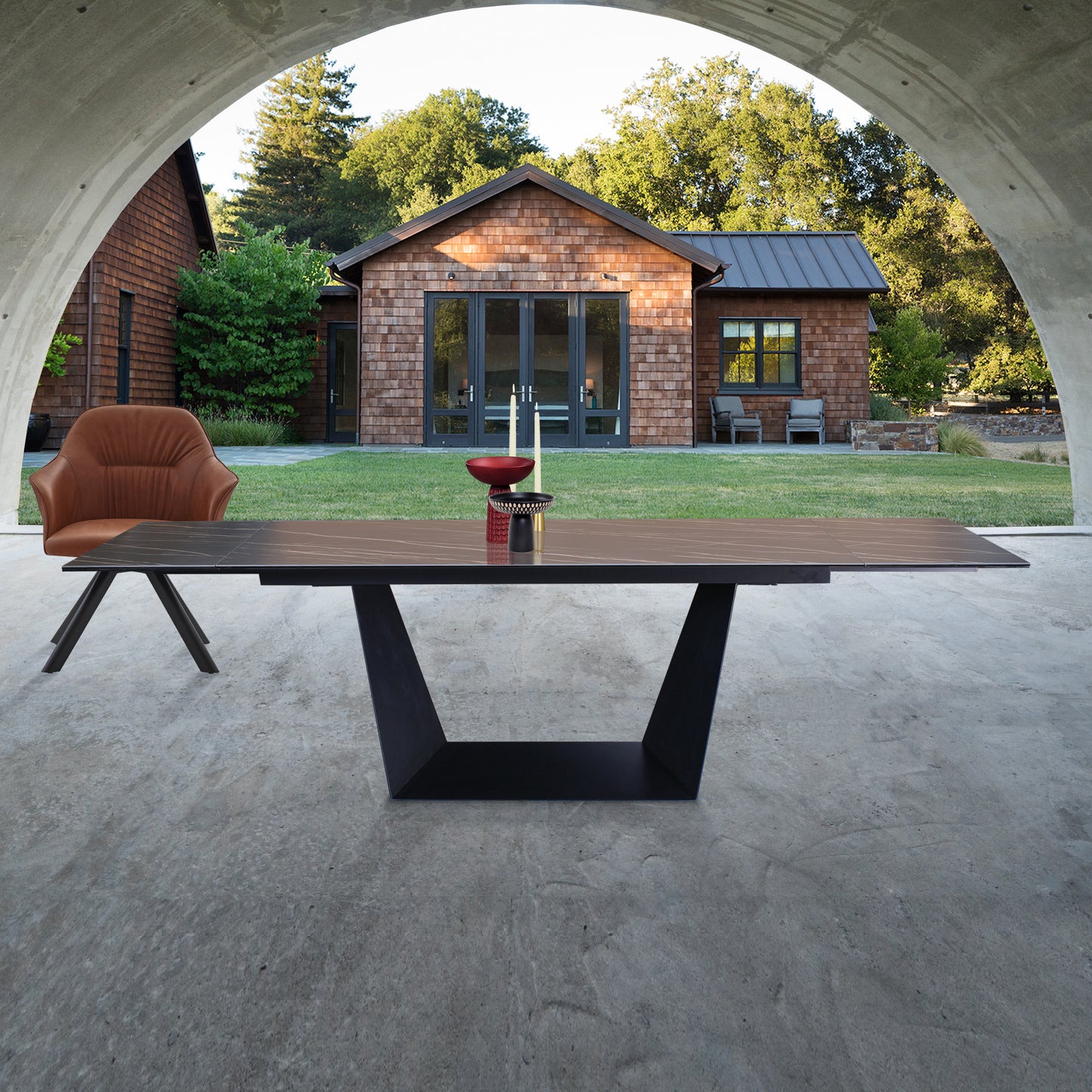 8684MSC ceramic extendable dining table