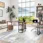 99.6"  writing Desk with 2-Tier Bookcase