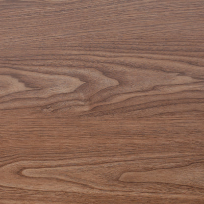 L - Shaped Home Office Desk with 2 Walnut Shelves
