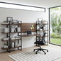 Rectangula Home Office Desk with 8 Antigue Wood Shelves
