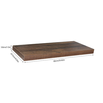 Set of 2 Modern and Contemporary Antique Walnut Floating Shelves