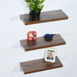 Set of 3 Modern and Contemporary Antique Walnut Floating Shelves