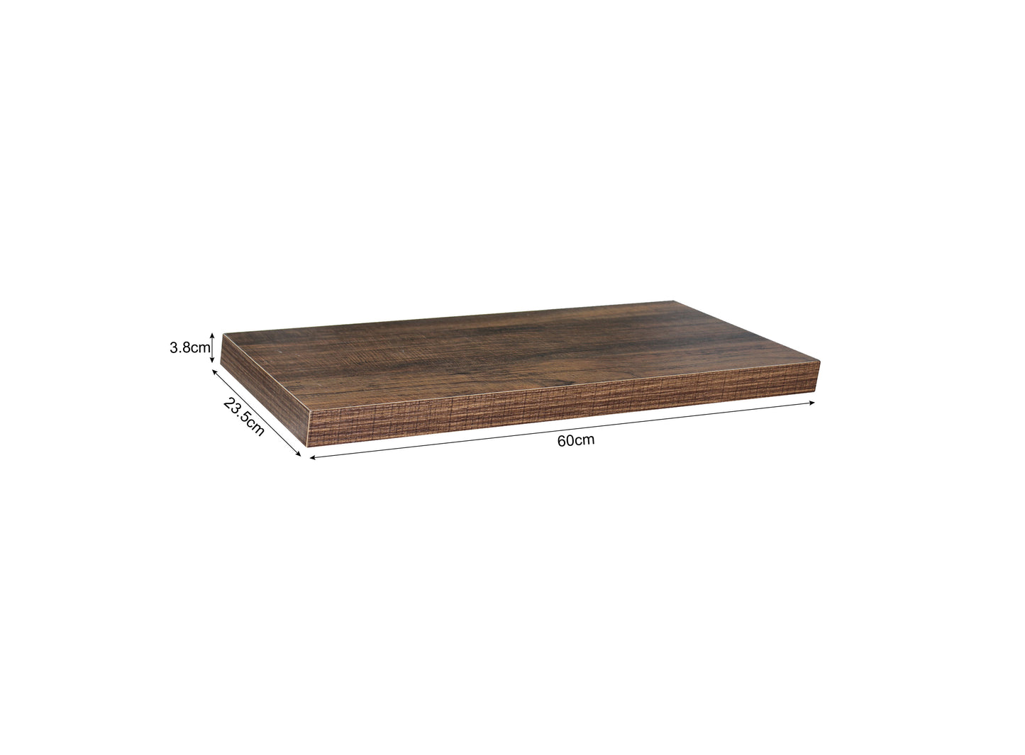 Modern and Contemporary Antique Walnut Floating Shelf