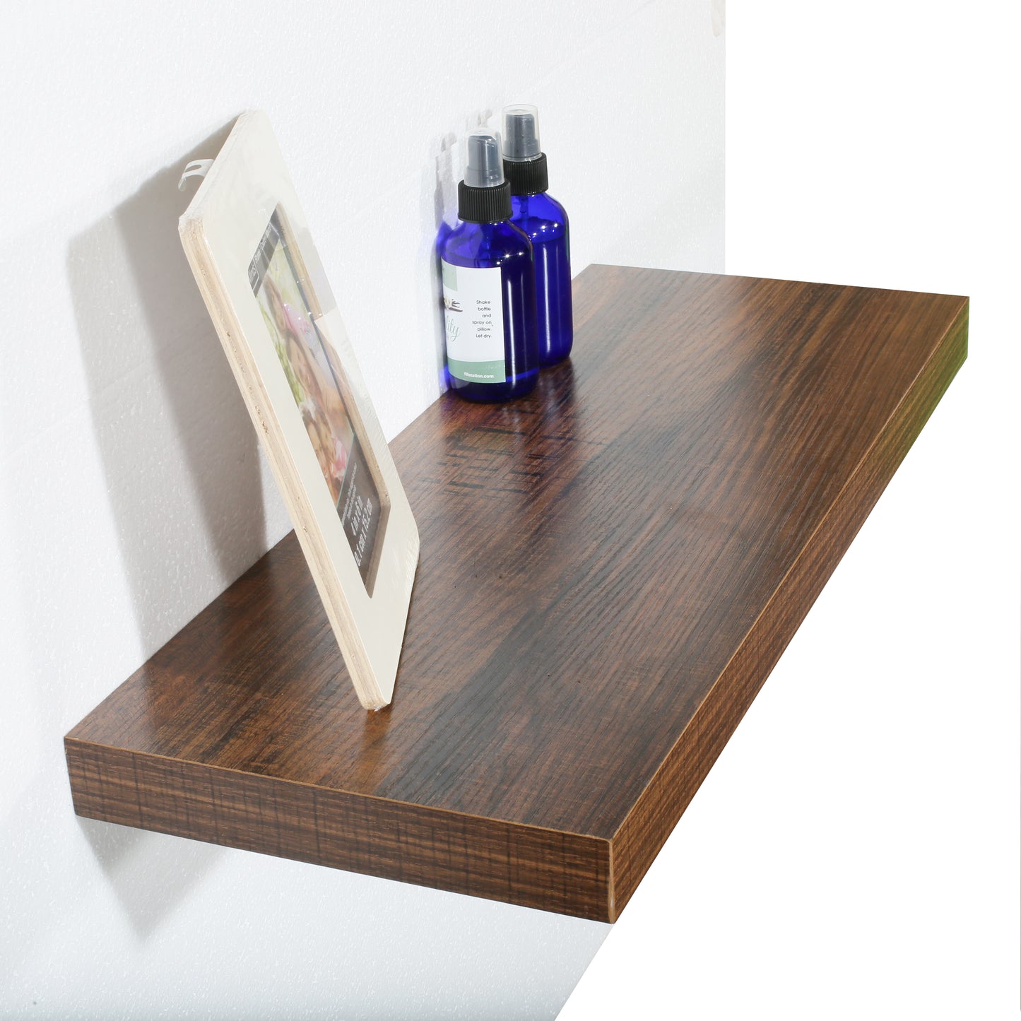 Modern and Contemporary Antique Walnut Floating Shelf