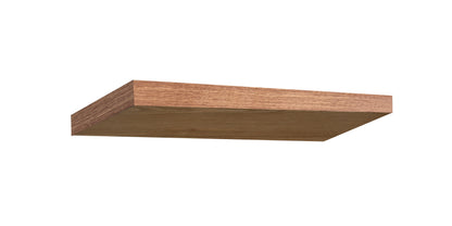Floating Wall Shelf Antique Walnut Finish, Modern Wood Wall Mounted Storage Shelf