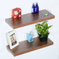 Set of 2 Modern and Contemporary JD Walnut Floating Shelf