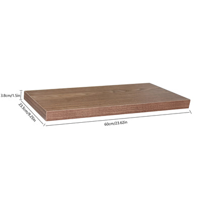 Set of 3 Modern and Contemporary JD Walnut Floating Shelf