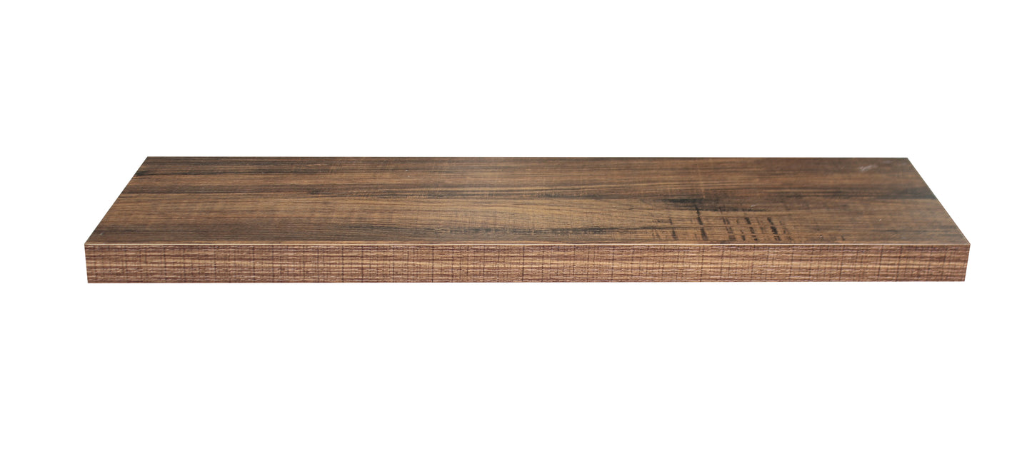 Wall Mounted Floating Shelf, Antique Walnut Wood Shelf for Storage & Display