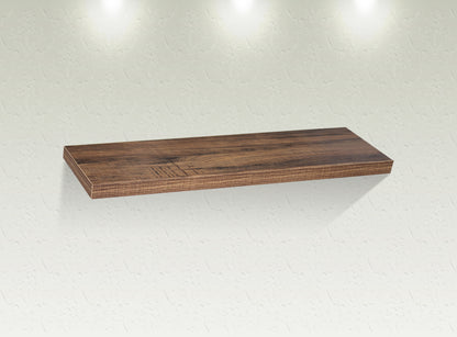 Wall Mounted Floating Shelf, Antique Walnut Wood Shelf for Storage & Display