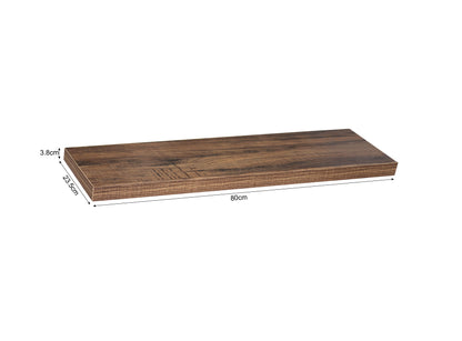 Wall Mounted Floating Shelf, Antique Walnut Wood Shelf for Storage & Display