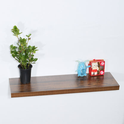 Wall Mounted Floating Shelf, Antique Walnut Wood Shelf for Storage & Display
