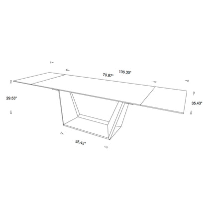 8684MSC ceramic extendable dining table