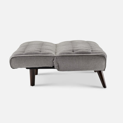 Modern Cotton Blend Fabric Sofa Bed with Wood Legs